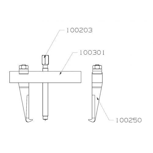 EXTRACTOR FORZA 2 PATAS 80X125